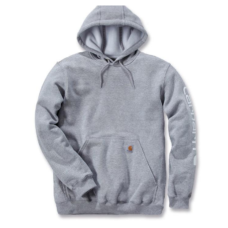 Sweat à capuche non zippé - Carhartt Cark288 Heatherg S - 356g - 50% coton et polyester_0