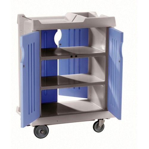 Chariot de change ergonomique avec ou sans porte, en polyéthylène monobloc - Dimensions: 1200 × 565 × 1260 mm_0