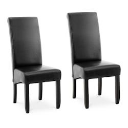 HELLOSHOP26 - Lot de deux chaises 180 kg  surface d'assise 44,5 x 44 cm coloris noir 14_0000097 - noir 3000152458985_0