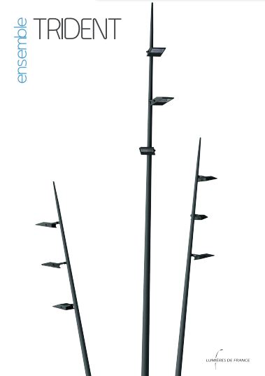 Lampadaire urbain trident / en aluminium thermolaqué_0