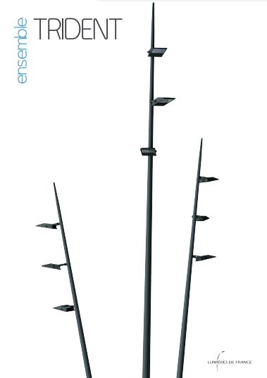 Lampadaire urbain trident / en aluminium thermolaqué_0