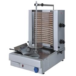 Broche Kebab Électrique - 2 Zones de Chauffe - 35 kg - Acier Inoxydable AISI 304 - Mastro - 0645760644851_0