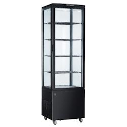 METRO Professional Vitrine réfrigérée GGC3270B, plastique/verre, 52 x 48.5 x 189,5 cm, 270 l, froid ventilé, 300 W, clayettes réglables, noir - n_0