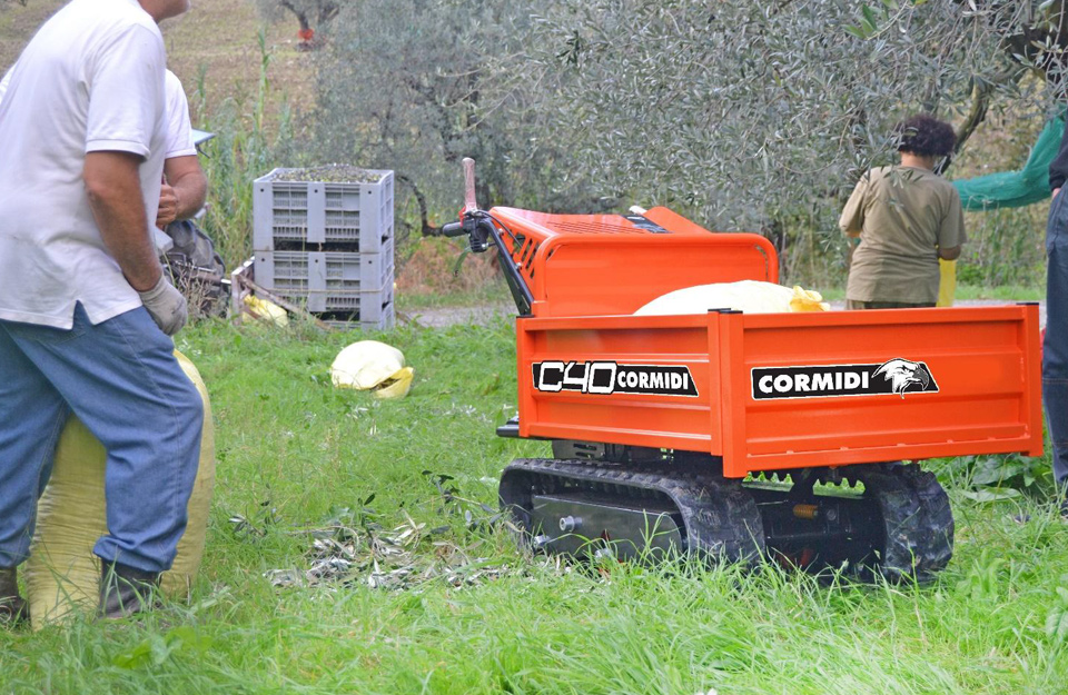 Mini-dumper à moteur sur chenilles au design épuré, maniable et robuste, capacité 400kg - série 40 - Cormidi_0