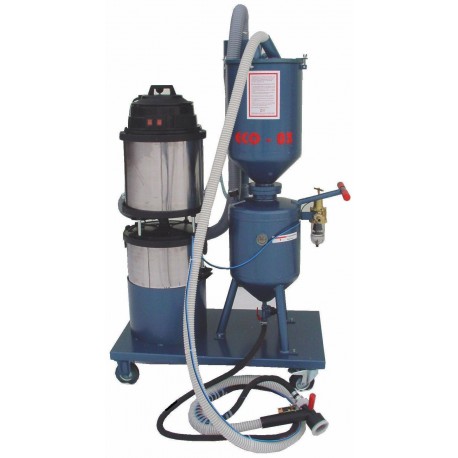 Sableuse à recyclage sans poussière ECO 03 - Mobile sur roulettes - 40L - 140kg_0