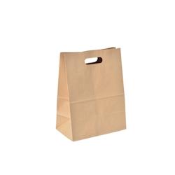 Sac kraft brun poignées découpées 26+14x29 cm - Vendu par 400 - 3760365402242_0
