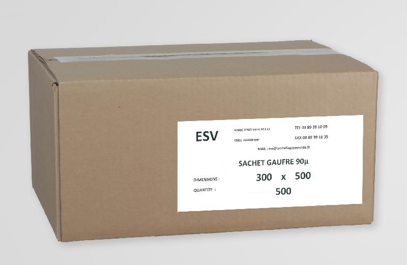 Sachet sous vide gaufré 300 x 500 mm - pour machine à réglette - carton de 500 pièces_0