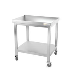 Table de travail en inox 800 x 700 mm sur roulettes / GOLDINOX - inox 3701770805457_0