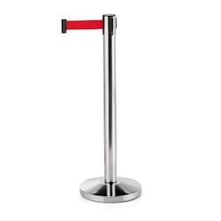 Poteau de délimitation sangle rouge 200cm - WAS Germany - rouge inox 2814 104_0