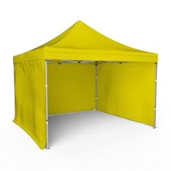 Assalit-Jean Tente pliante Barnum Aluminium 300x300cm - Jaune + 3 murs offerts - jaune SL3X300+3M02_0