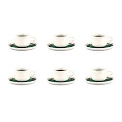 Bjorn Tasse 20cl et soucoupe Ø15cm OXYGEN - 12 pièces - Vert de gris - vert 3760293967349_0