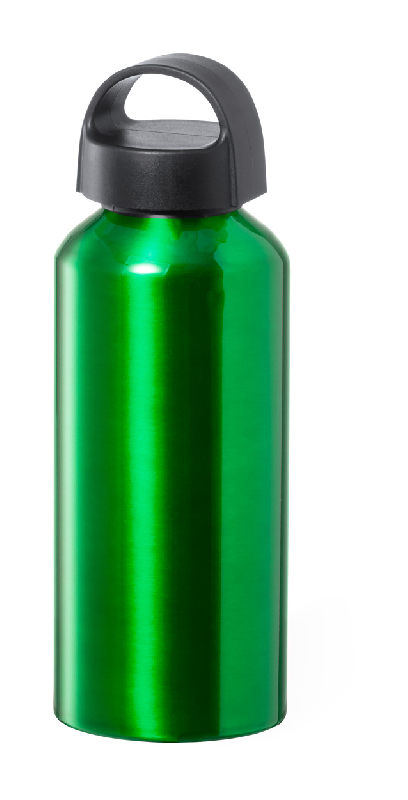 Bouteille en aluminium - 500 ml - avec couvercle en plastique - couleur vert_0