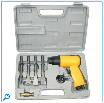 Coffret marteau burineur - 4 burins - 4500 coups/min - débit d'air 150 l/min - pression 6 bars - réf. 92008049_0