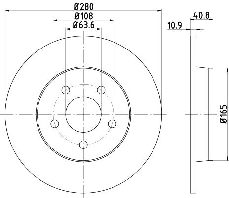 Disque de frein Textar 92133803 - Conditionnement boîte de 1 disque - Type plein_0
