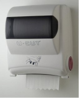 Distributeur d'essuie-mains blanc - ABS et PS - automatique - pour bobine Ø22cm max_0