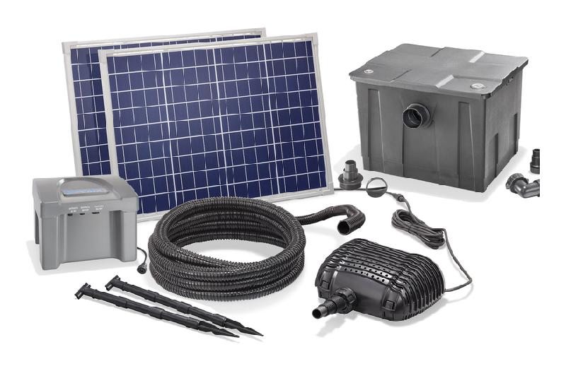 Esotec Solaire Bassin Set 100/2500 Avec Batterie Filtre Externe Étang Esotec 101078 
