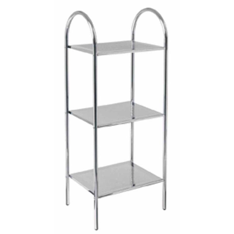 Étagère 3 niveaux design Coachella 105 cm en acier argenté - Paris Prix_0
