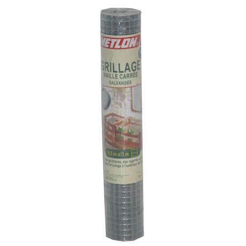Grillage pour animaux soudé gris - H.0.5 x L.3 m - Maille H.12 x L.12.7 mm - Acier_0