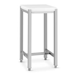 Helloshop26 - Billot boucherie 40 x 40 cm hauteur de travail 88 cm acier inoxydable / plastique (polyéthylène) 14_0004509 - 3000206541533_0