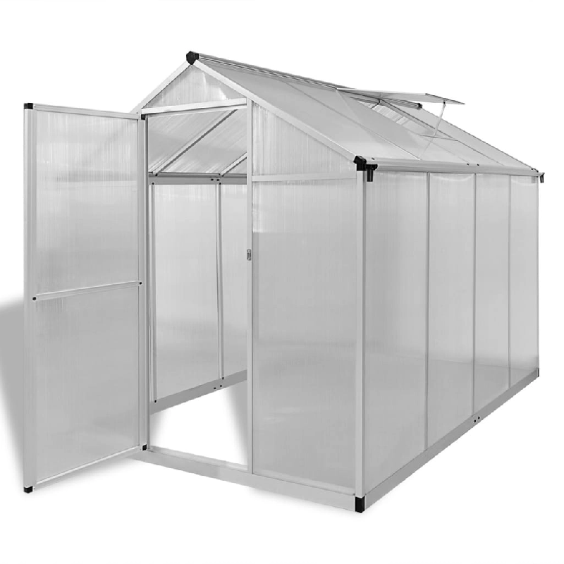 Helloshop26 - Serre tente abri plante fleur légumes renforcée en aluminium avec cadre de base 4,6 m² Transparent 02_0044660 - 3000220288094_0