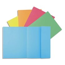 PAQUET 100 CHEMISES 1 RABAT CARTE 160G SUPER 180. COLORIS ASSORTIS BLEU/BULLE/JAUNE/ROSE/VERT