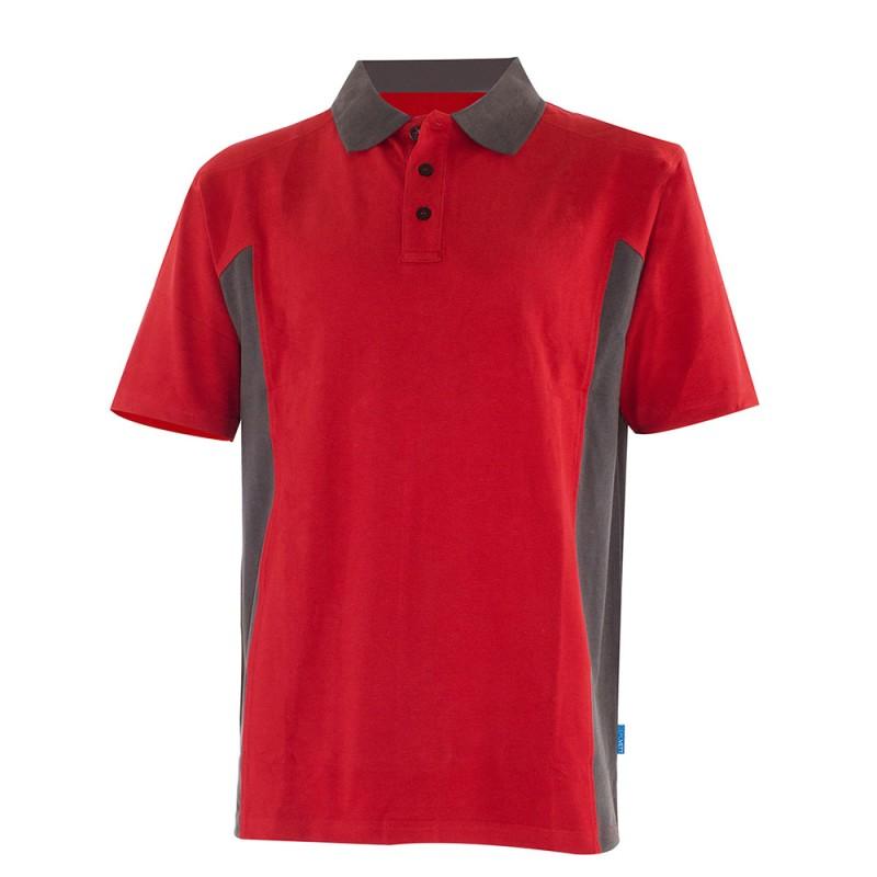 Polo manches courtes homme T393 - Prismik® - 100% coton 220g - Design contemporain avec côtés contrastés_0