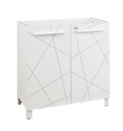 RANGEMENT BAS SUNDAY 2 PORTES BLANC L.80 CM