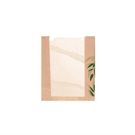 SACHET PAIN AVEC FENÊTRE CLASSIC FEEL GEEN 36 G/M² 26+4X30 CM KRAFT NATUREL (VENDU PAR 250)