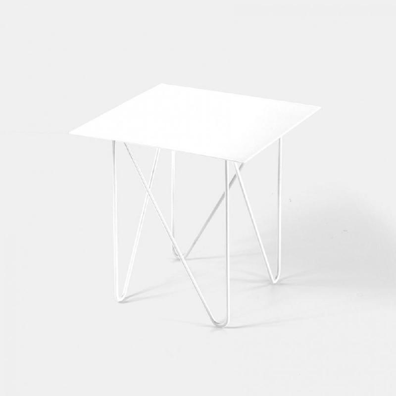 Table basse SHAPE - Acier blanc sablé - Design contemporain - PEZZANI ITALIA_0