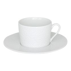 Tasse à thé et sa sous-tasse Louna 22 cl -  Blanc Rond Porcelaine Table Passion - blanc porcelaine 3106232301308_0