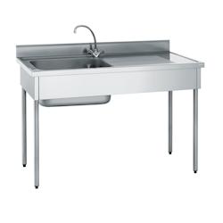 Tournus Equipement Plonge inox égouttoir à droite avec robinetterie mélangeuse longueur 600 mm Tournus - 503613 - plastique 503613_0