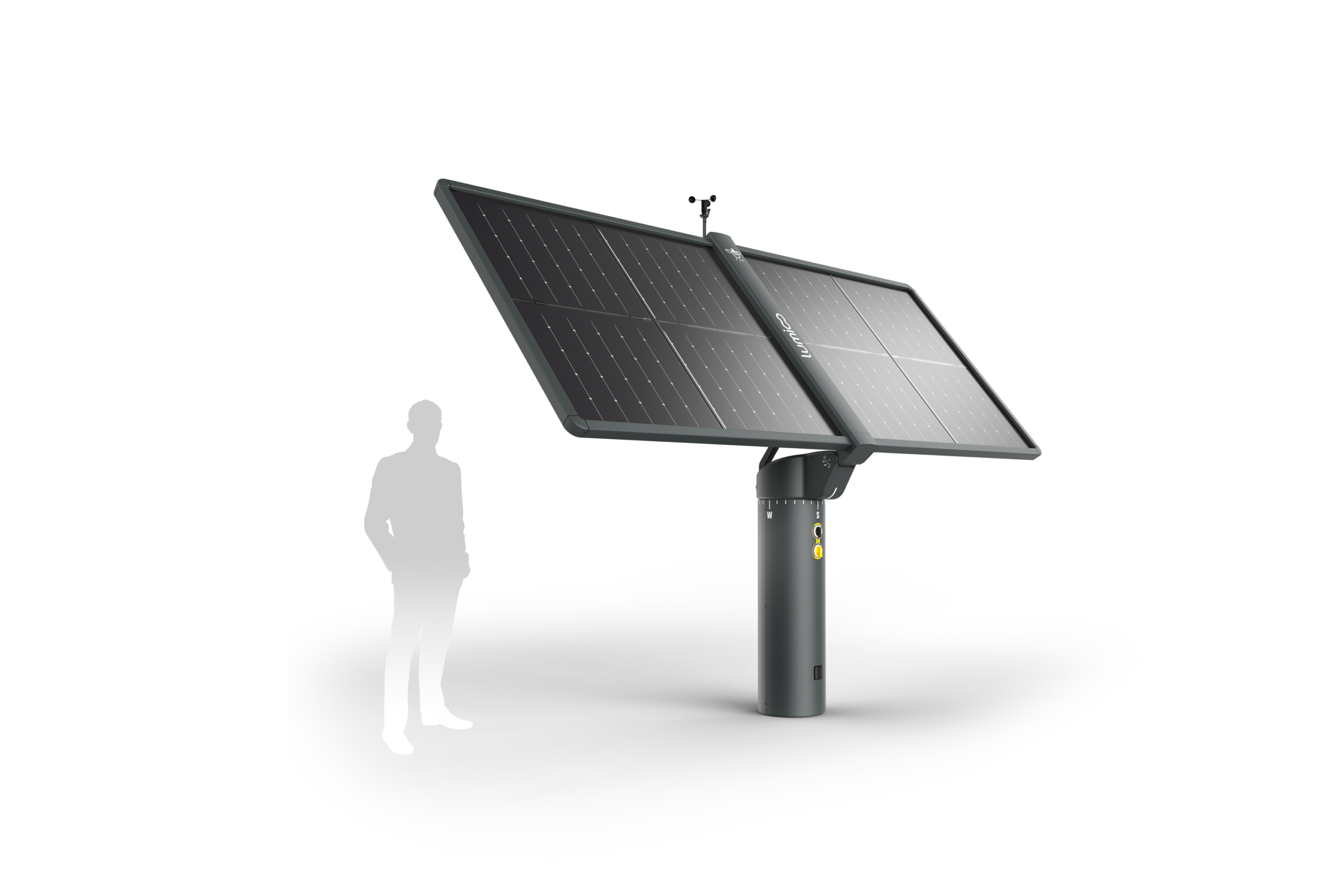 Tracker solaire bi-axes et bi-faces pour particulier -Surface photovoltaïque 7,2 m2 - Puissance max. 1500 Wc - Lumioo_0