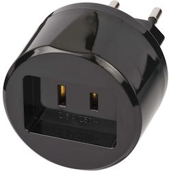 Brennenstuhl Adaptateur De Voyage états-unis Vers Europe Avec Un Fusible De 2,5 A Usage Non Intensif Brennenstuhl - noir 3665476028704_0