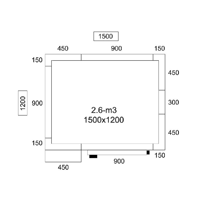 CHAMBRE FROIDE 2,6 M3 - 1,5 X 1,2 M_0