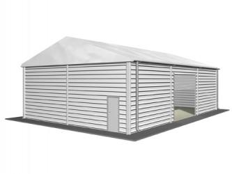 Entrepôt modulaire de stockage - structure en aluminium - toiture PVC - éclairage, aération et chauffage intégrés_0