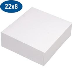 Firplast Boîte pâtissière en carton blanche 220mm x 80mm (x50) - blanc 3104400001128_0
