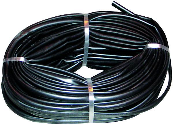 GAINE PVC NOIR D.INT.08MM (100M) LE METRE