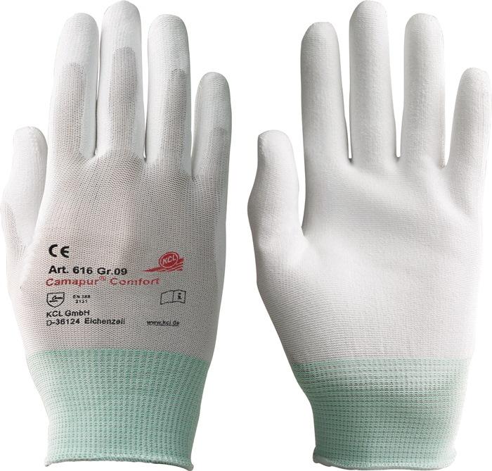 Gant Camapur Comfort 616 taille 8 blanc EN 388 catégorie EPI II tricot polyamide avec polyuréthane 10 paires HONEYWELL_0