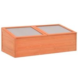 Helloshop26 - Serre tente abri plante fleur légumes bois 100 x 50 x 34 cm marron 02_0044650 - 3000220283297_0