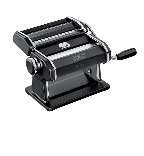 Machine à pâtes Marcato Atlas 150 noire - laminage et découpe spaghettis, tagliatelles_0
