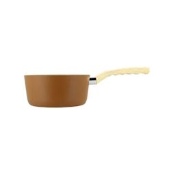 Menastyl - Casserole 18cm Colorama Noisette - En Aluminium - Revetement Antiadhesif En Ceramique - 3256391017937_0