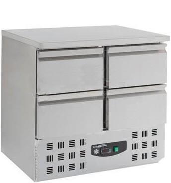 Meuble réfrigéré horizontal inox - Gamme 700 - 4 tiroirs - Capacité 230L - Température +2°C à +8°C_0