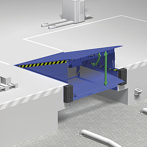 Niveleurs de quai à lèvre rabattable autoportant, robuste, ergonomique avec une capacité de 60 kn - l 330- l 320_0