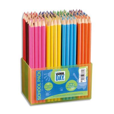 PACK DE 144 CRAYONS DE COULEUR ECONOMIQUES WONDAY - COLORIS ASSORTIS