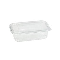 Packnwood FHC - 300Pcs - Barquette plastique PET rectangulaire transparente avec couvercle attaché - 230x175x55mm - 1350ml - recyclable - transparent plastique 210B_0