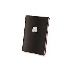 Protège menu A4 bi-couleur marron / rouge aspect toile de jute 6 - DAG Style - 8059172134718_0