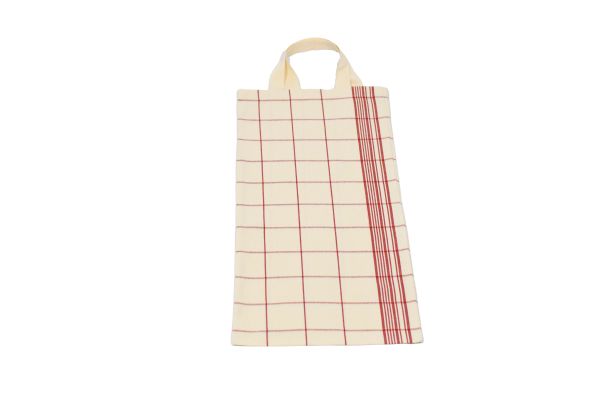 Sac à pain classique - carreaux rouge - tissu - 30 cm de largeur x 55 cm de hauteur_0