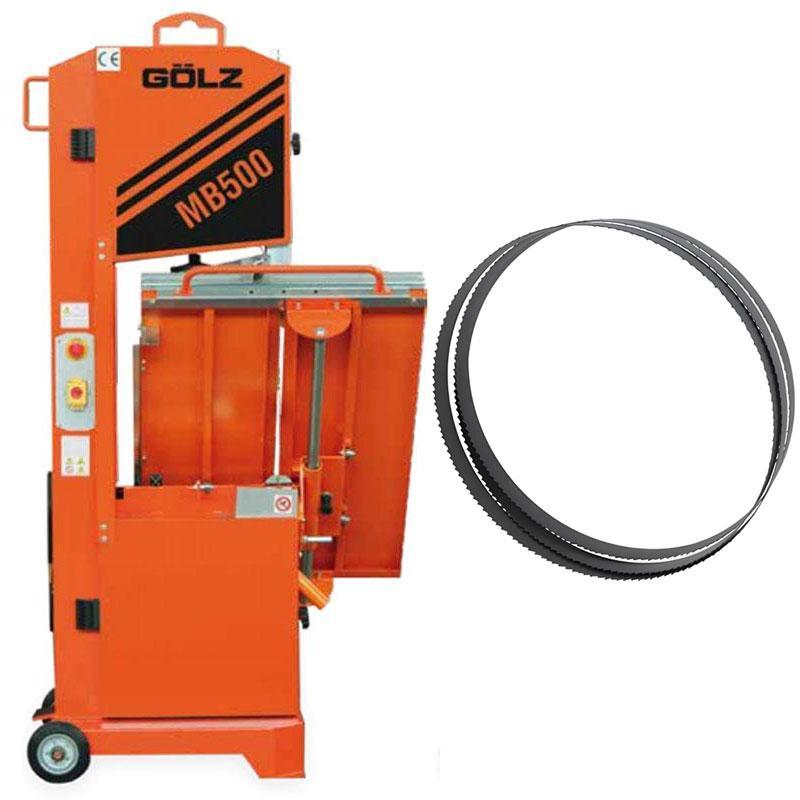 Scie à brique à ruban MB500 profondeur de coupe 500 mm + 1 ruban WIDA3850x27 spécial béton cellulaire - GOLZ - 02829501000+WIDA3850_0