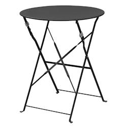 Table de terrasse en acier Bolero noire - GAGH558_0