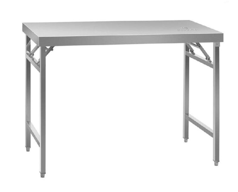 TABLE DE TRAVAIL CUISINE PROFESSIONNELLE ACIER INOX PLIABLE 120 X 60 CM 14_0003706_0